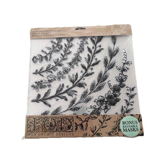 Iron Orchid Designs WREATH BUILDER CLASSIC Décor Stamps NEW - Picture 1 of 2